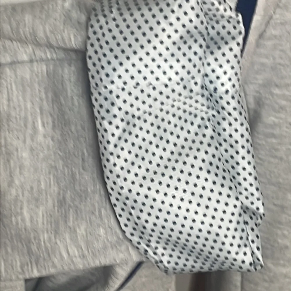 Company blazer, gray with blue trim, medium - Picture 2 of 4